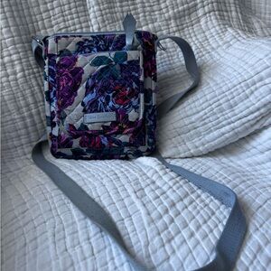 Vera Bradley Purple and Blue Floral Crossbody Bag